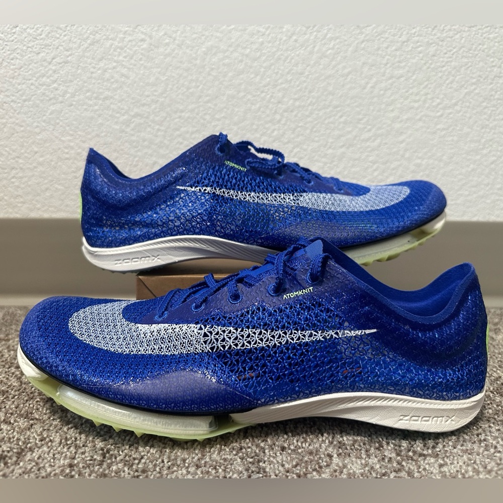 NEW mens Nike air zoom victory track and field spikes racer blue white size 11